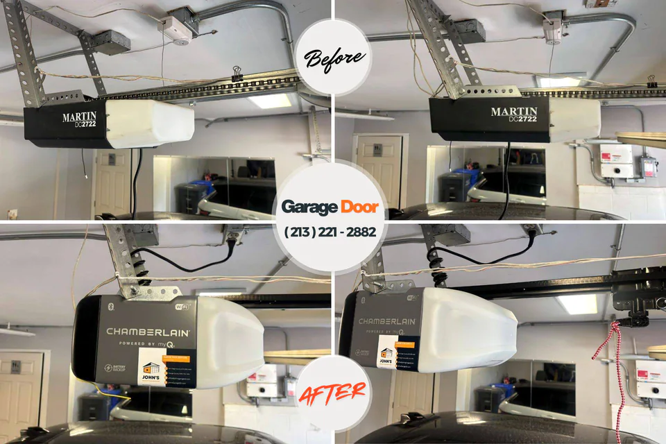 Before and after: garage door repair Eagleton Village, TN